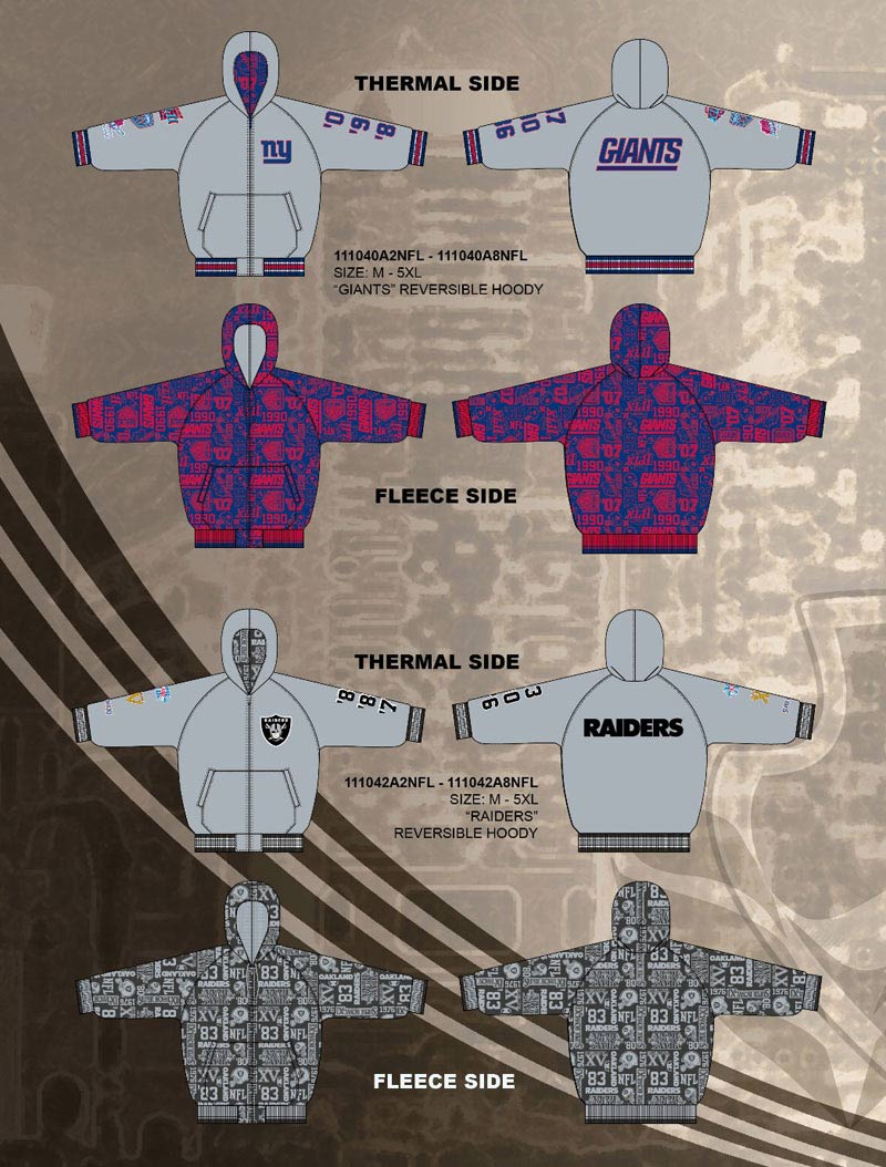 Giants and Raiders Hoodies
