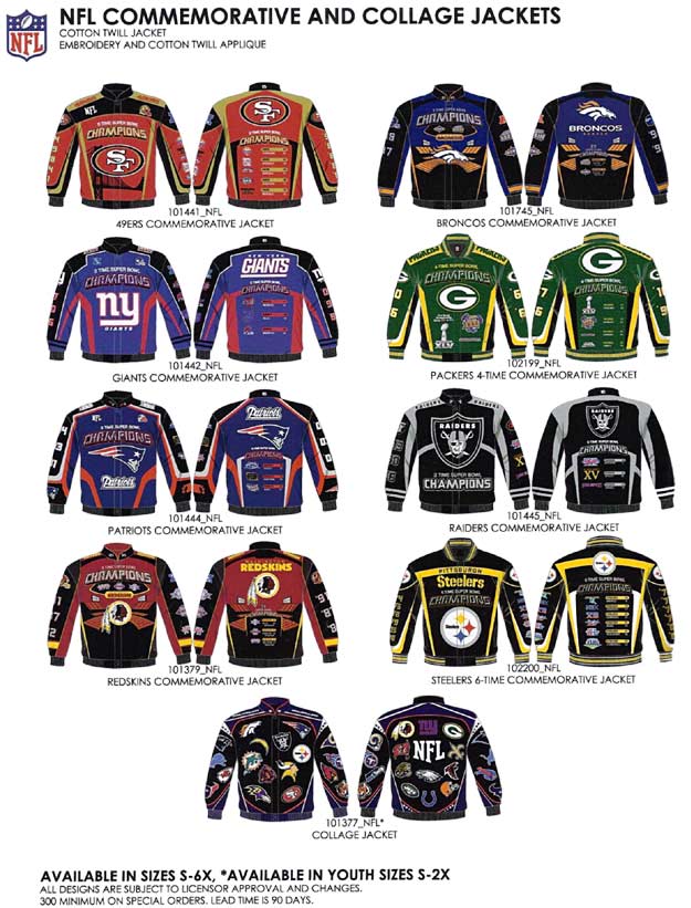 Commemorative Jackets for NFL